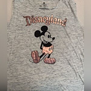 Disneyland Mickey Mouse gray and rose gold Tank top women’s 3X NWT